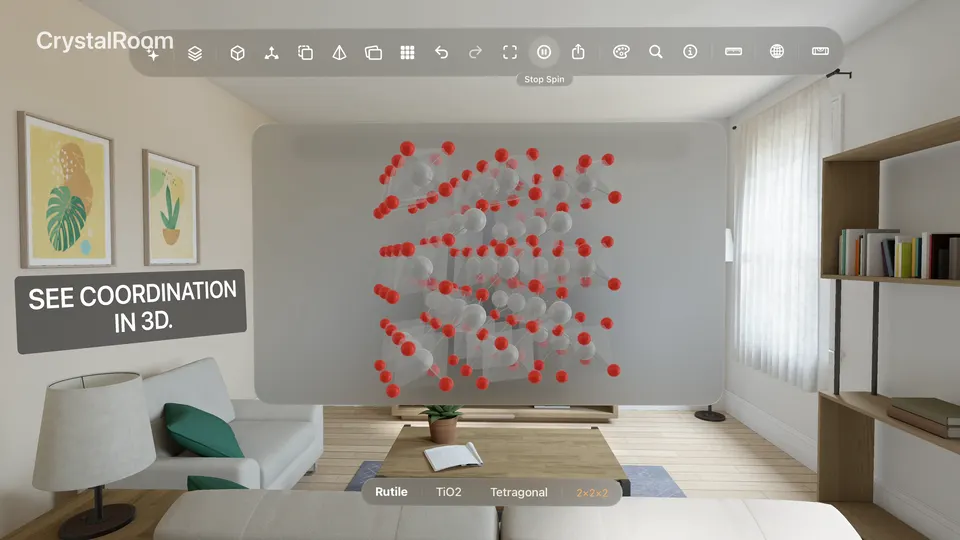 See coordination in 3D — coordination around rutile atoms